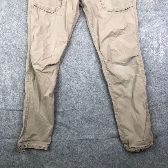 Abercrombie & Fitch Pants Mens 31x32 Beige Paratrooper Vintage Y2K Slim Straight - Picture 3 of 11